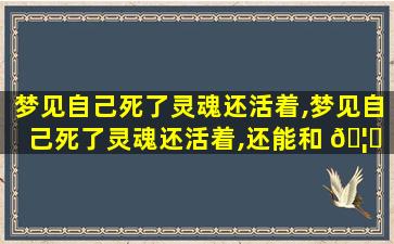 梦见自己死了灵魂还活着,梦见自己死了灵魂还活着,还能和 🦆 人说话是什么意思